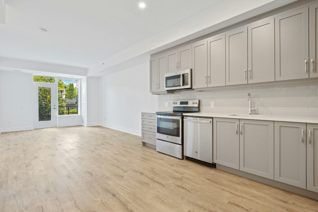 Vacant kitchen and living area prepared for move-in or move-out cleaning in Las Vegas
